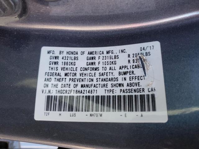 2017 HONDA ACCORD SPO #3301602665