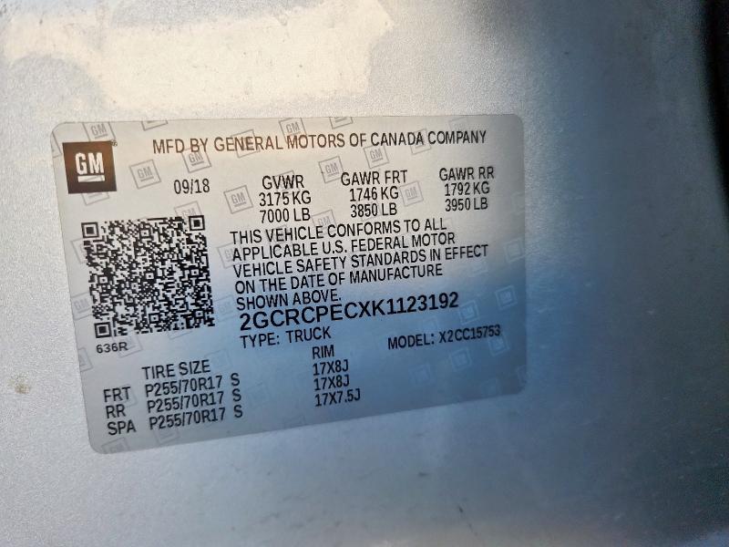 2019 CHEVROLET SILVERADO #3297199447