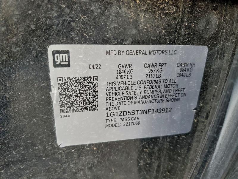 2022 CHEVROLET MALIBU LT #3303610942