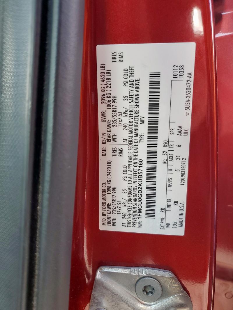 2019 FORD ESCAPE SE #3290422772