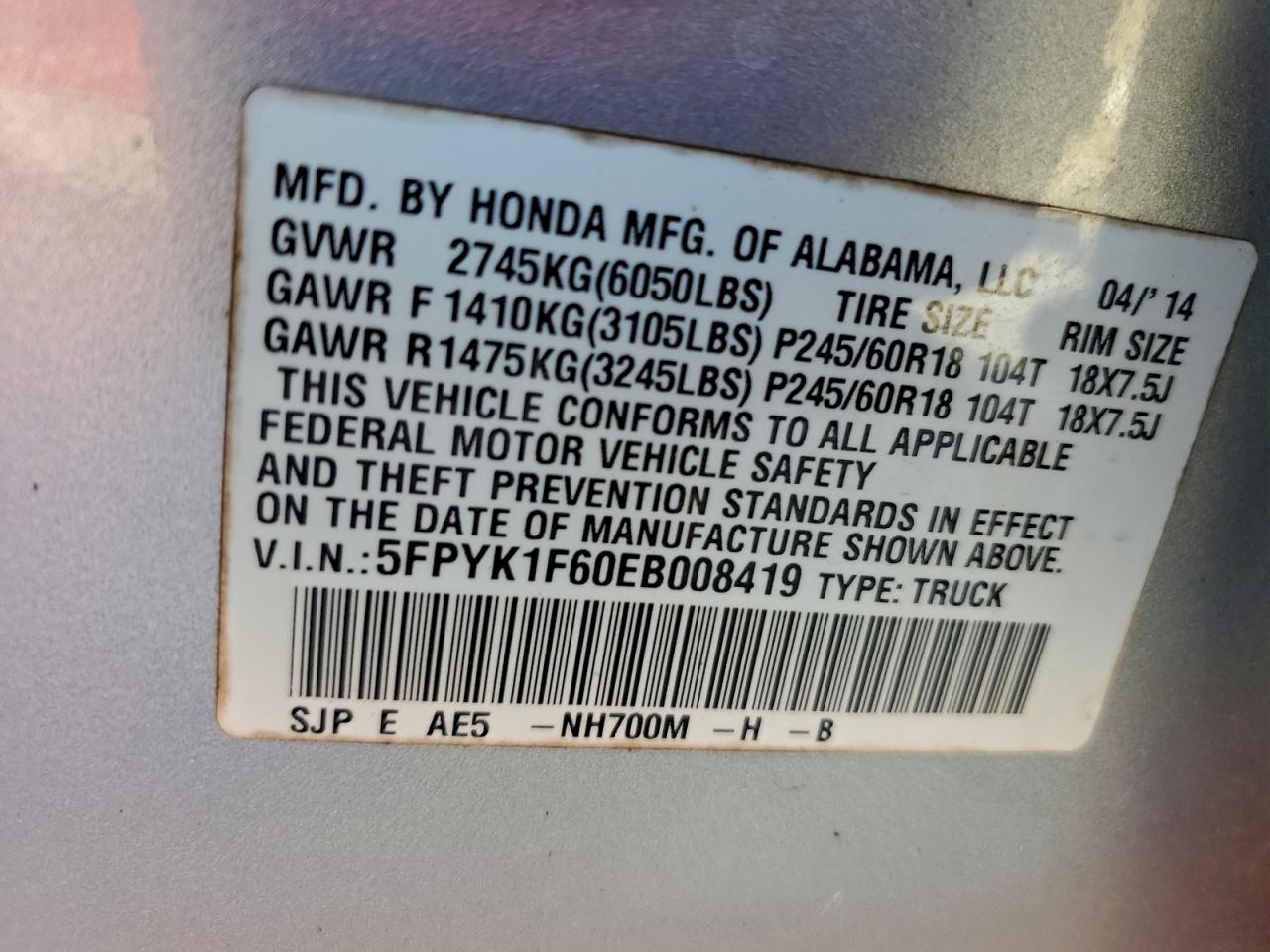 HONDA RIDGELINE RTL-S