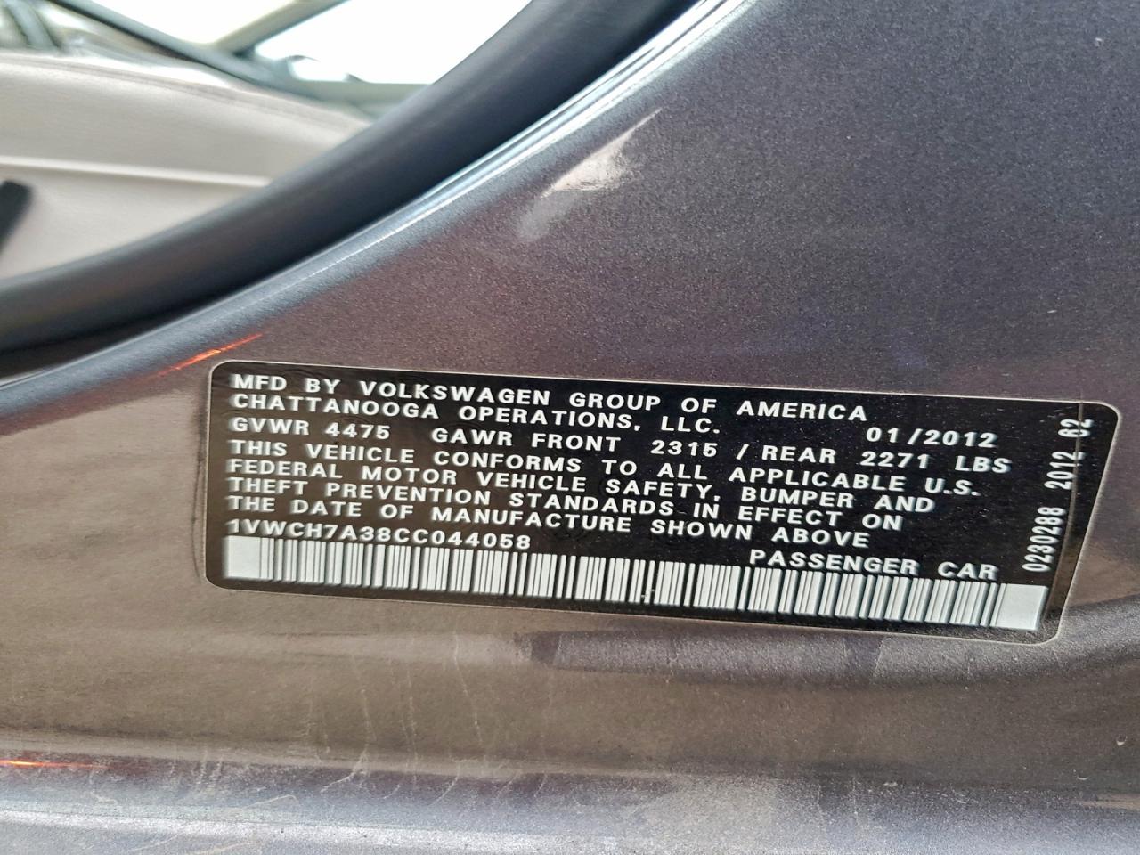 VOLKSWAGEN PASSAT SEL