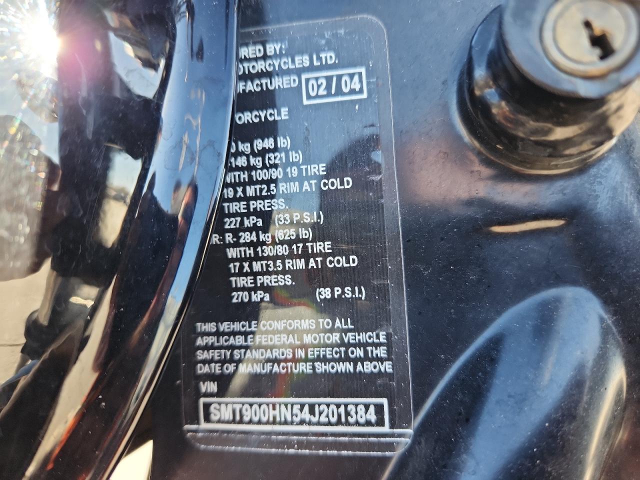 Lot #3290640790 2004 TRIUMPH MOTORCYCLE BONNEVILLE