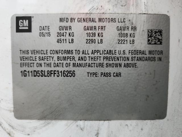 2015 CHEVROLET MALIBU 2LT #3296680059