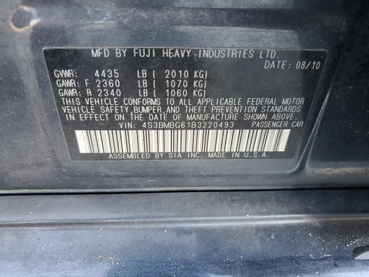 SUBARU LEGACY 2.5I PREMIUM