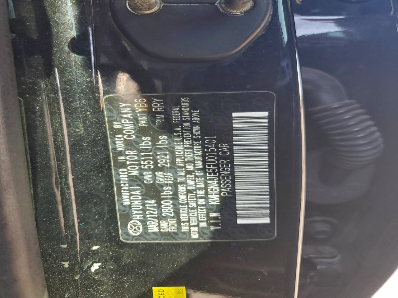 HYUNDAI GENESIS 3.8L