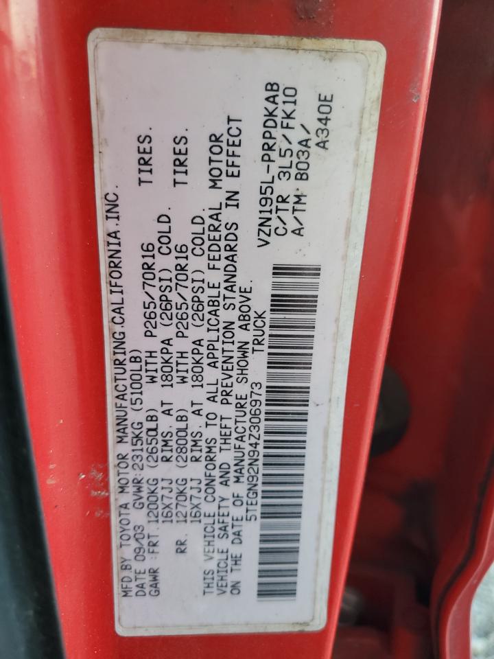 Lot #3285787658 2004 TOYOTA TACOMA DOU