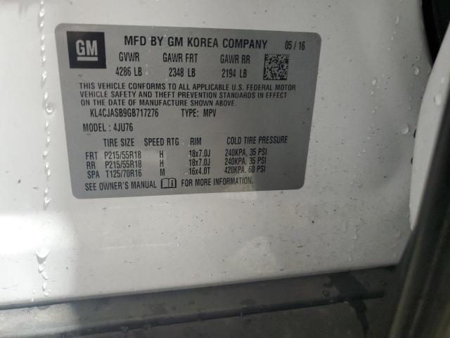 2016 BUICK ENCORE KL4CJASB9GB717276