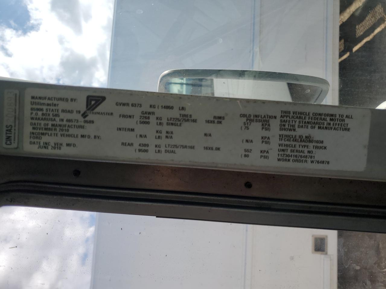 Lot #3287584028 2010 FORD E450