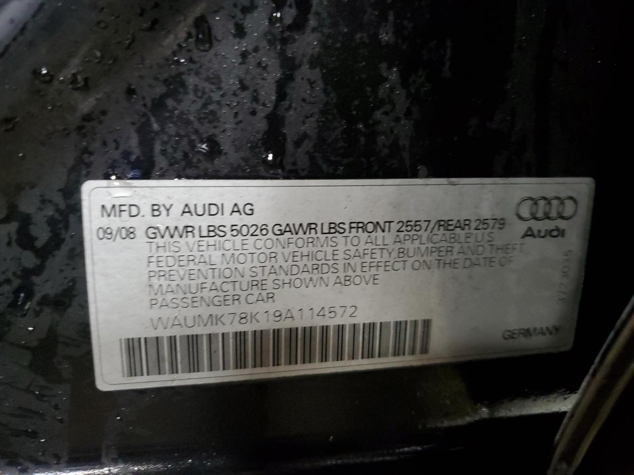 Lot #3294588041 2009 AUDI A4 PRESTIG