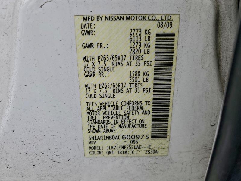 2010 NISSAN PATHFINDER #3303879763