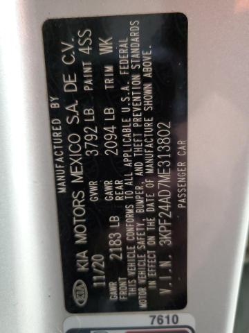 2021 KIA FORTE FE #3301710413