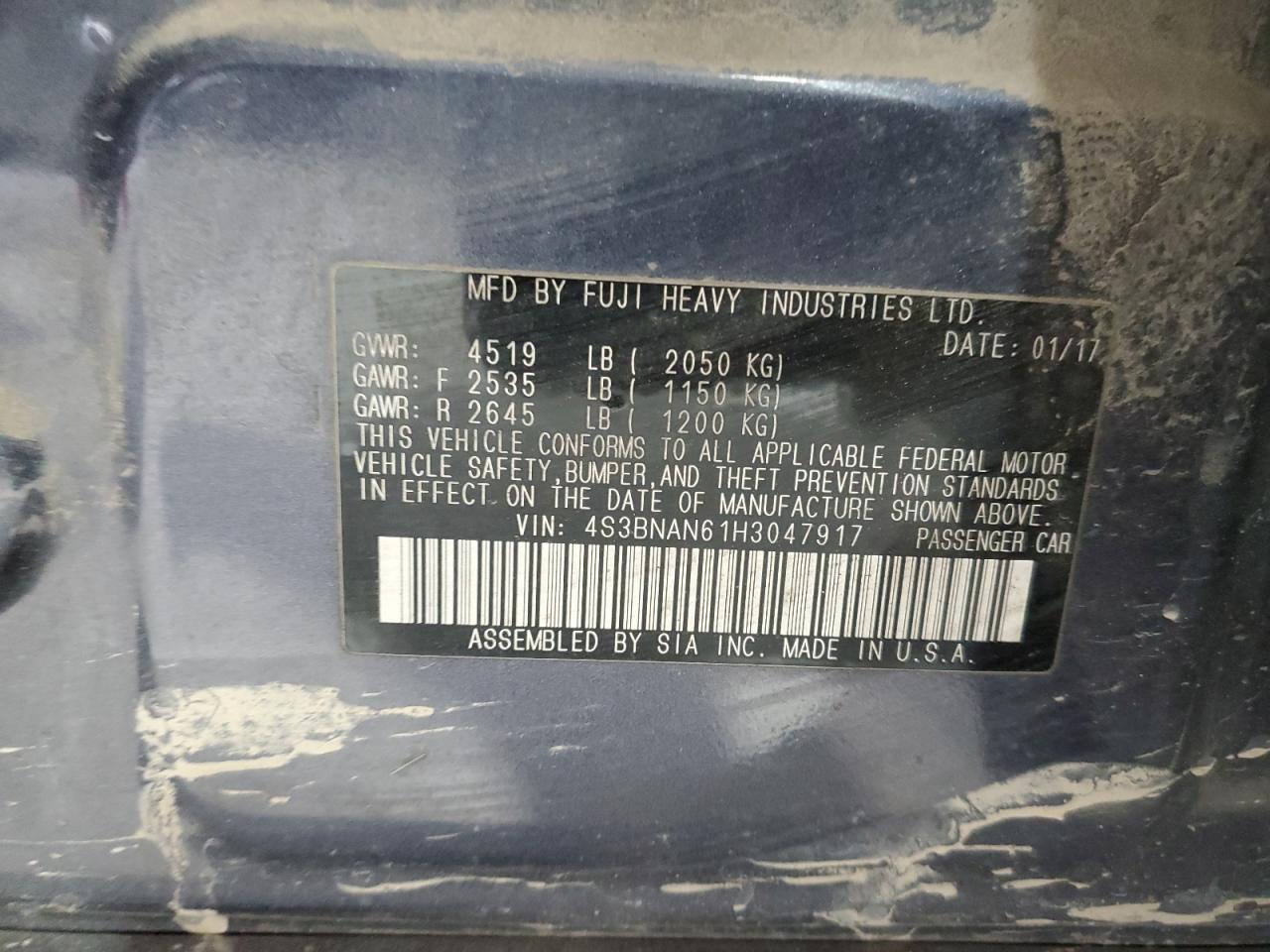 SUBARU LEGACY 2.5I LIMITED