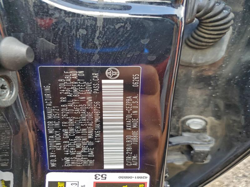 2021 TOYOTA CAMRY XSE #3297990070