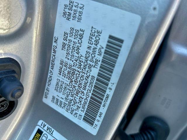 2016 HONDA CR-V LX #3294116952