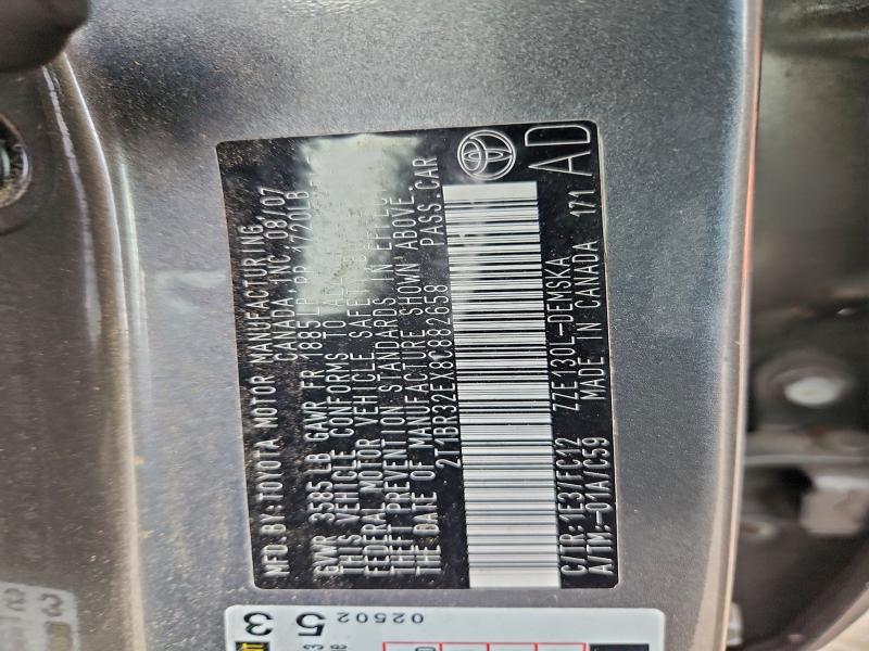 2008 TOYOTA COROLLA CE #3302766452