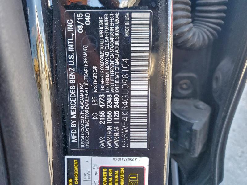 2016 MERCEDES-BENZ C 300 4MAT #3302704011