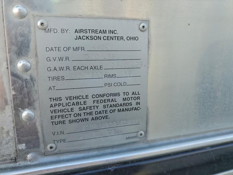 2002 AIRSTREAM SAFARI #3303932687