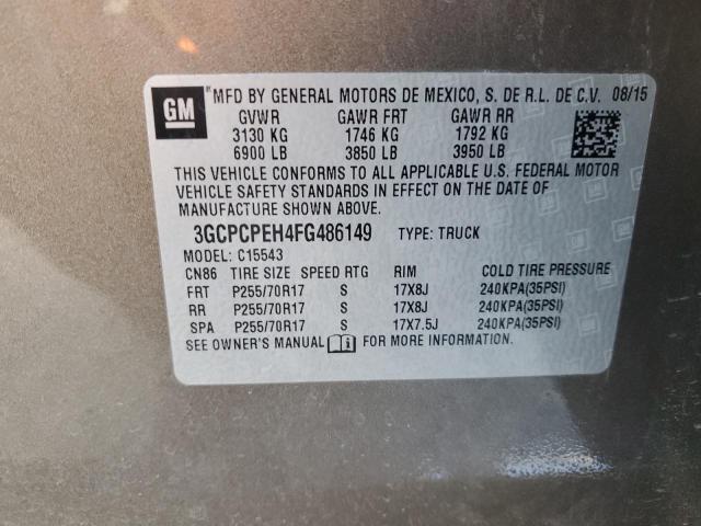 2015 CHEVROLET SILVERADO - 3GCPCPEH4FG486149