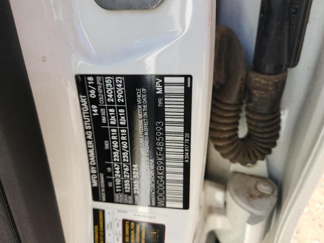 2019 MERCEDES-BENZ GLC 300 4M WDC0G4KB9KF485993