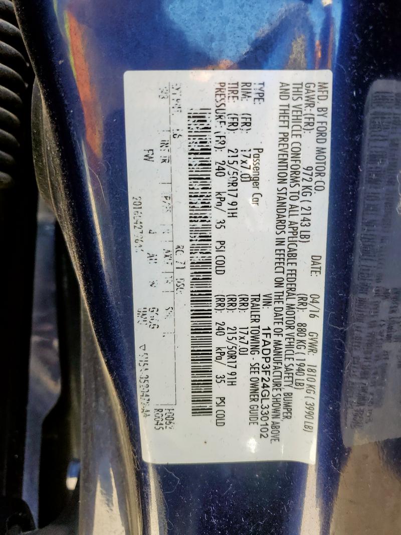 2016 FORD FOCUS SE #3279869331