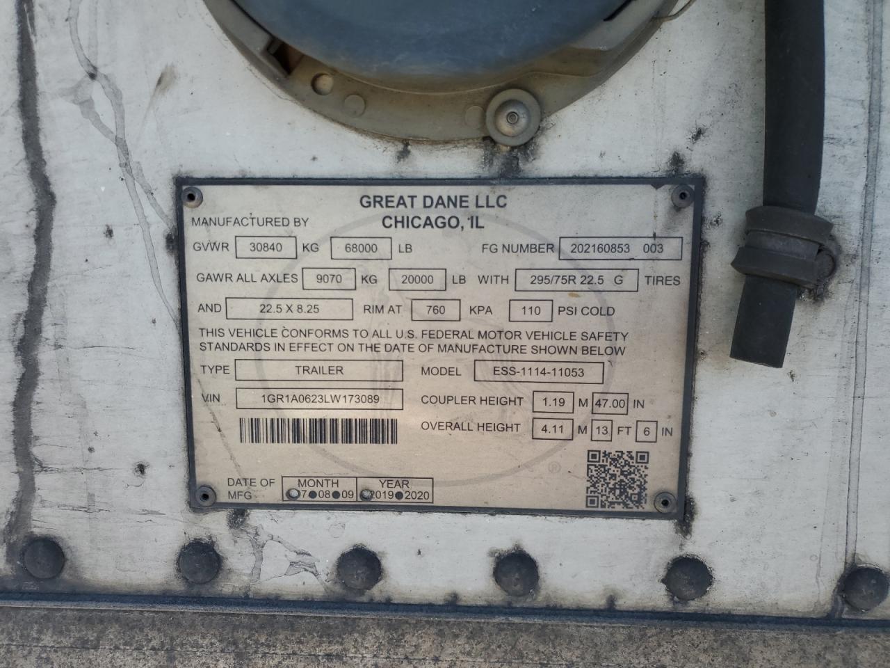 Lot #3287563316 2020 GREA REEFER TRL