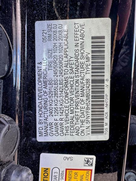 2021 HONDA PASSPORT E #3294272895