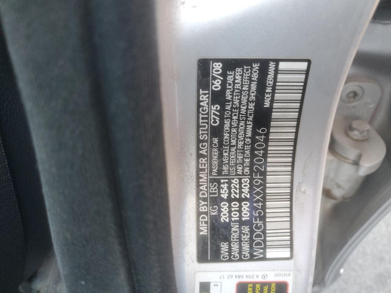 Lot #3291568933 2009 MERCEDES-BENZ C 300