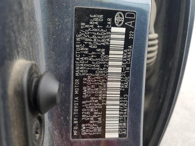 2018 TOYOTA COROLLA L - 2T1BURHE7JC072760