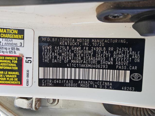 2021 TOYOTA CAMRY LE #3303742452