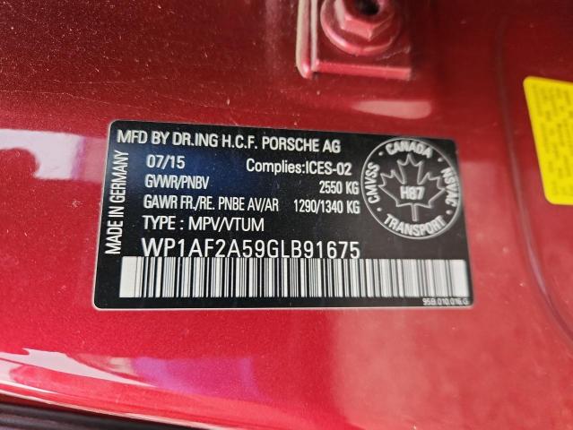 2016 PORSCHE MACAN TURB - WP1AF2A59GLB91675