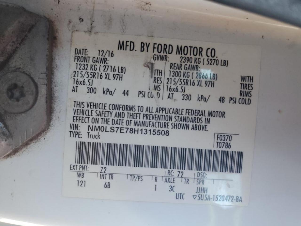 FORD TRANSIT CONNECT XL