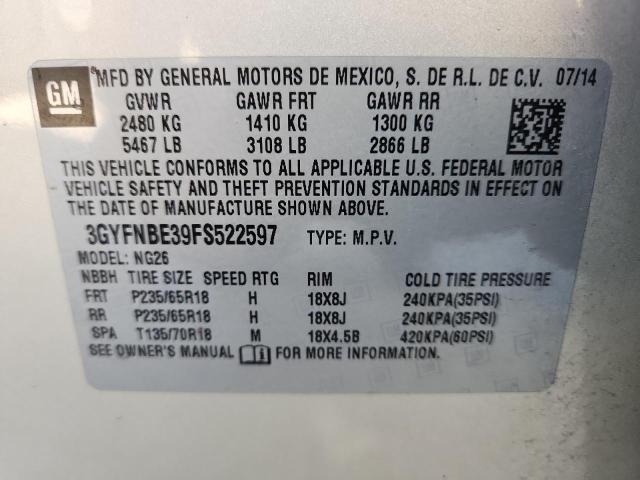 2015 CADILLAC SRX LUXURY 3GYFNBE39FS522597