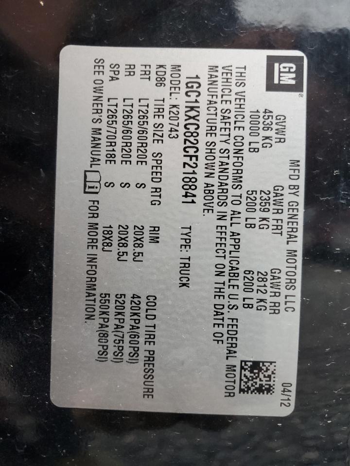 Lot #3302863906 2012 CHEV SLVRDO 2500 CR 4X4 N