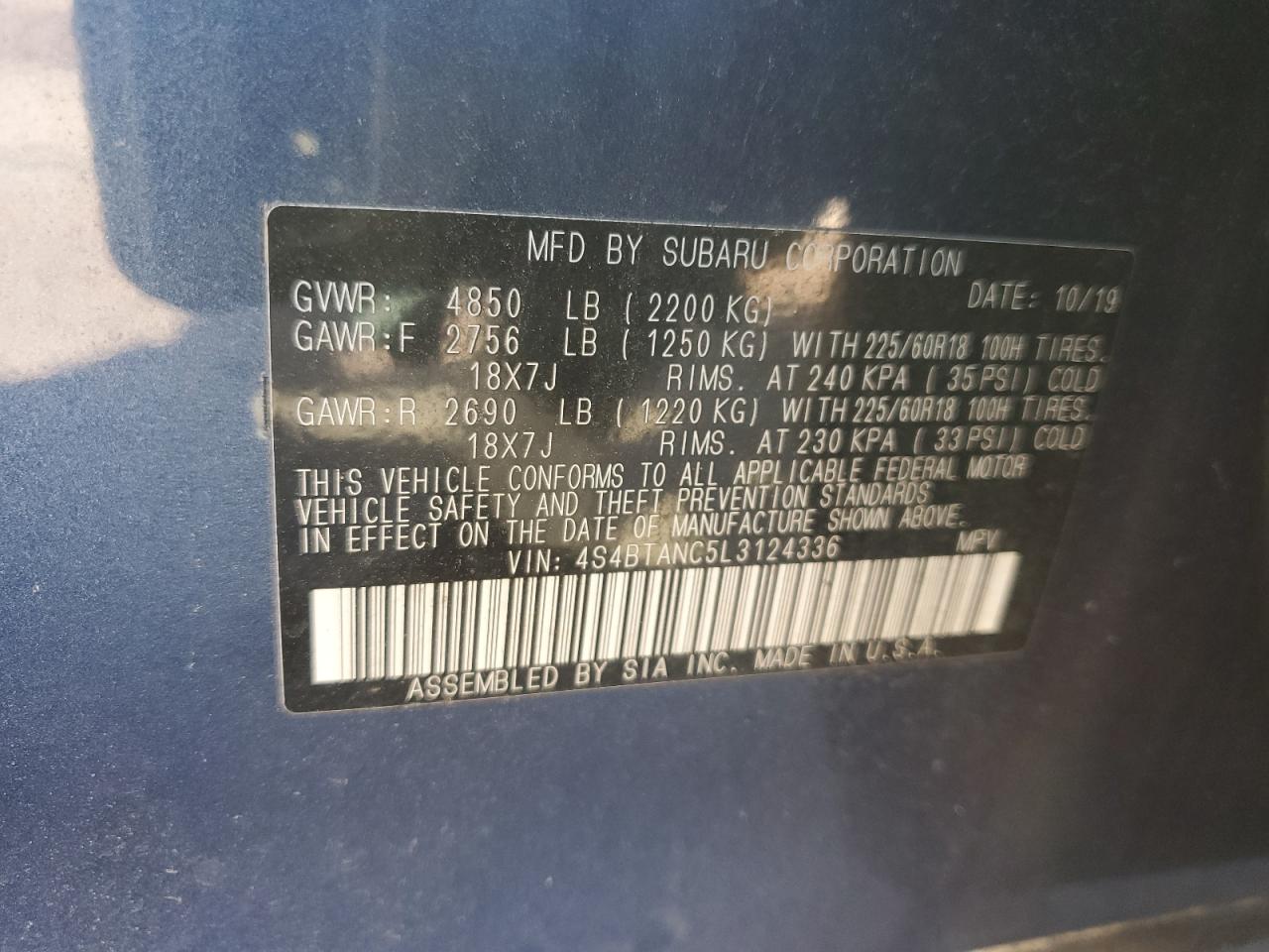 SUBARU OUTBACK LIMITED