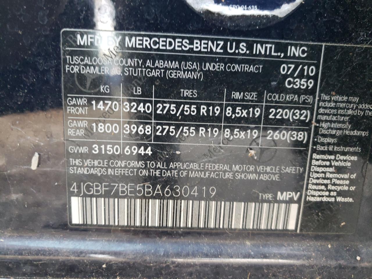 MERCEDES-BENZ GL-CLASS 450 4MATIC