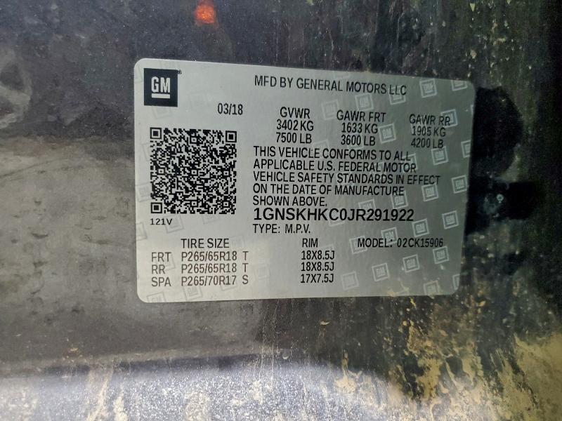 2018 CHEVROLET SUBURBAN K #3316786397