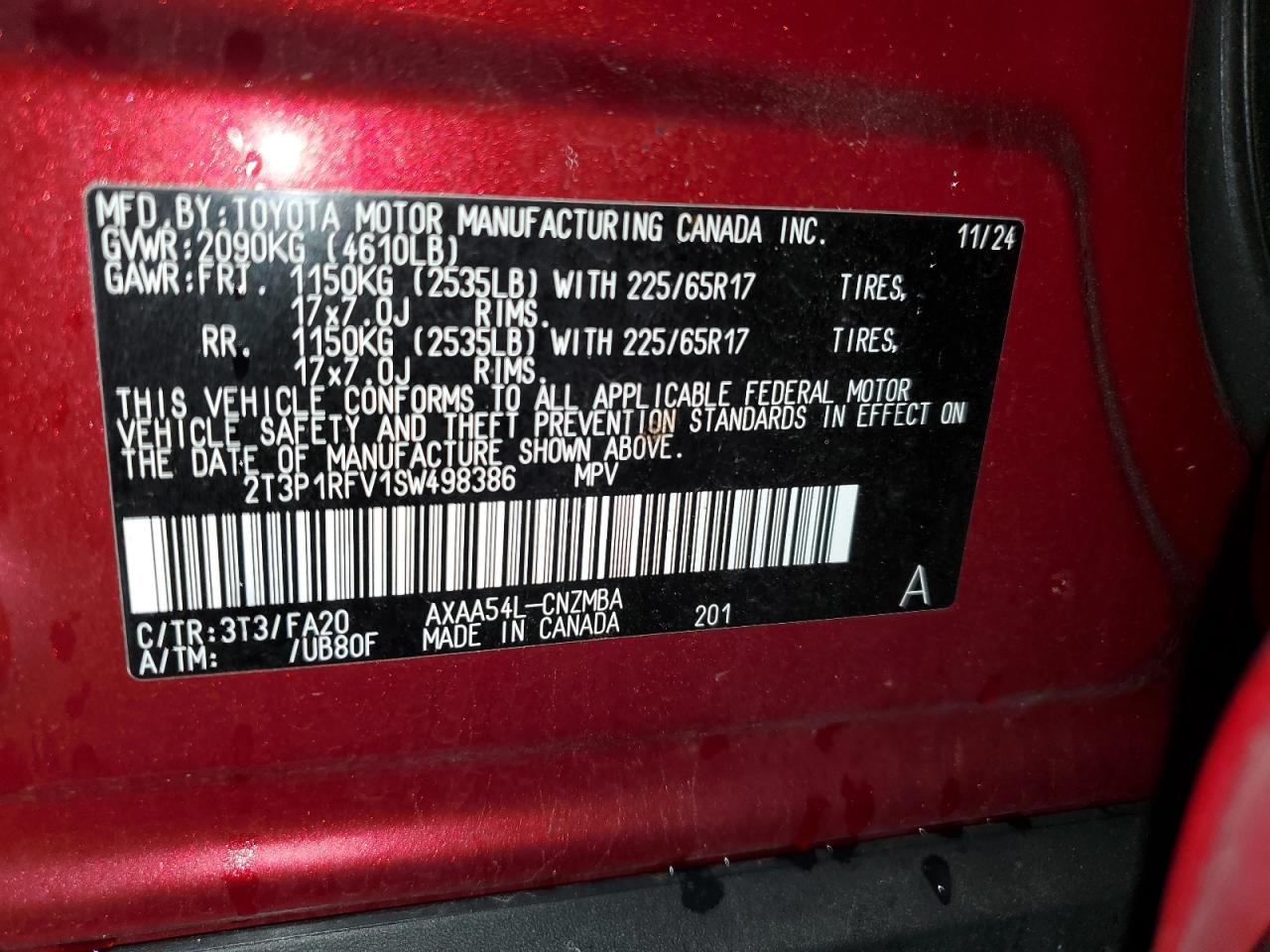 Lot #3301986455 2025 TOYOTA RAV4 XLE