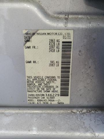 2021 NISSAN ALTIMA SV #3293684405