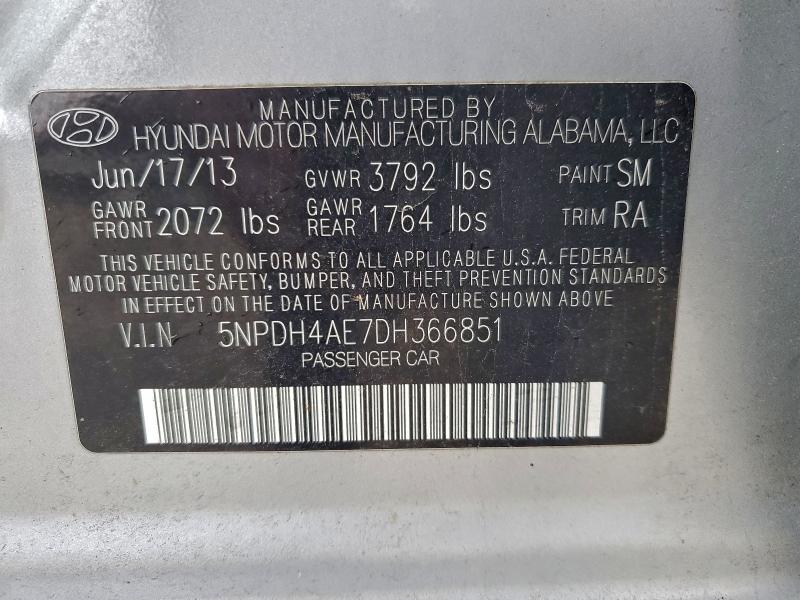 2013 HYUNDAI ELANTRA GL #3303880736