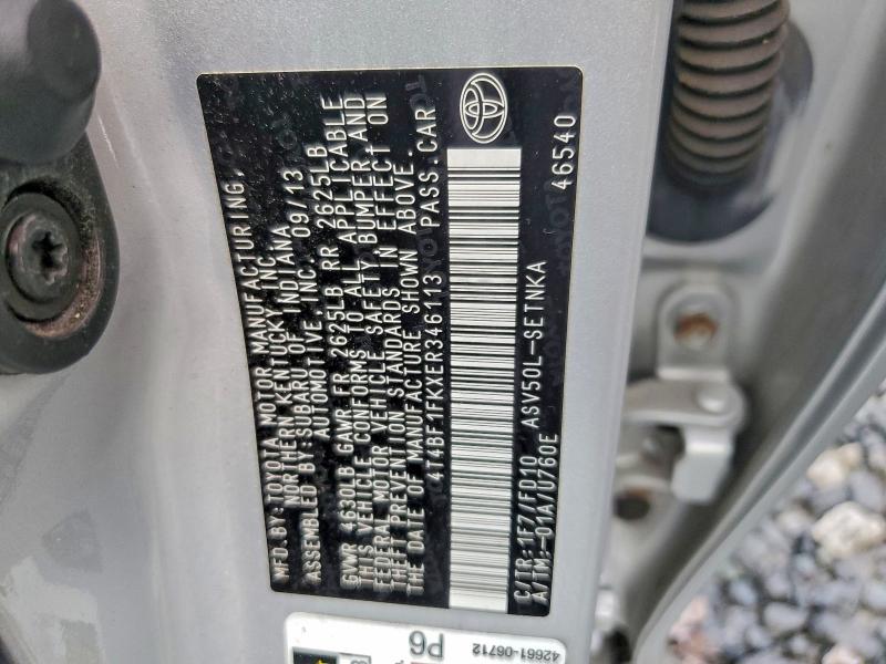 2014 TOYOTA CAMRY L #3305323351