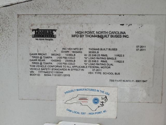 2012 THOMAS SAF-T-LINER HDX #3292426571