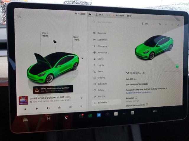 2022 TESLA MODEL 3 #3308633514