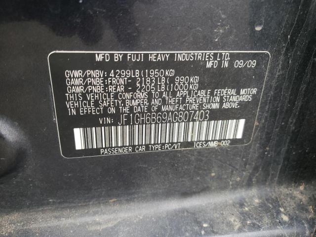 2010 SUBARU IMPREZA #3312564268