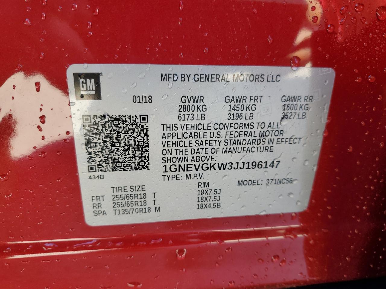 CHEVROLET TRAVERSE LT