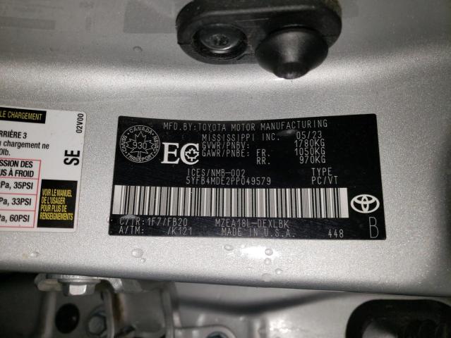 2023 TOYOTA COROLLA LE #3305527060