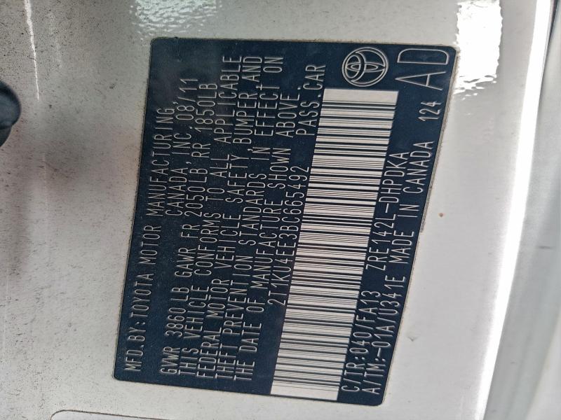 2011 TOYOTA COROLLA MA #3309517555