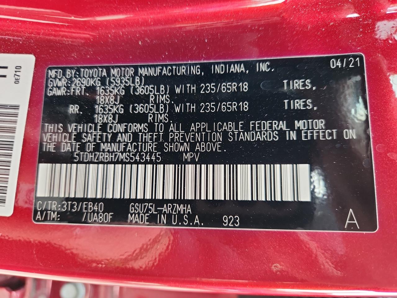 TOYOTA HIGHLANDER XLE