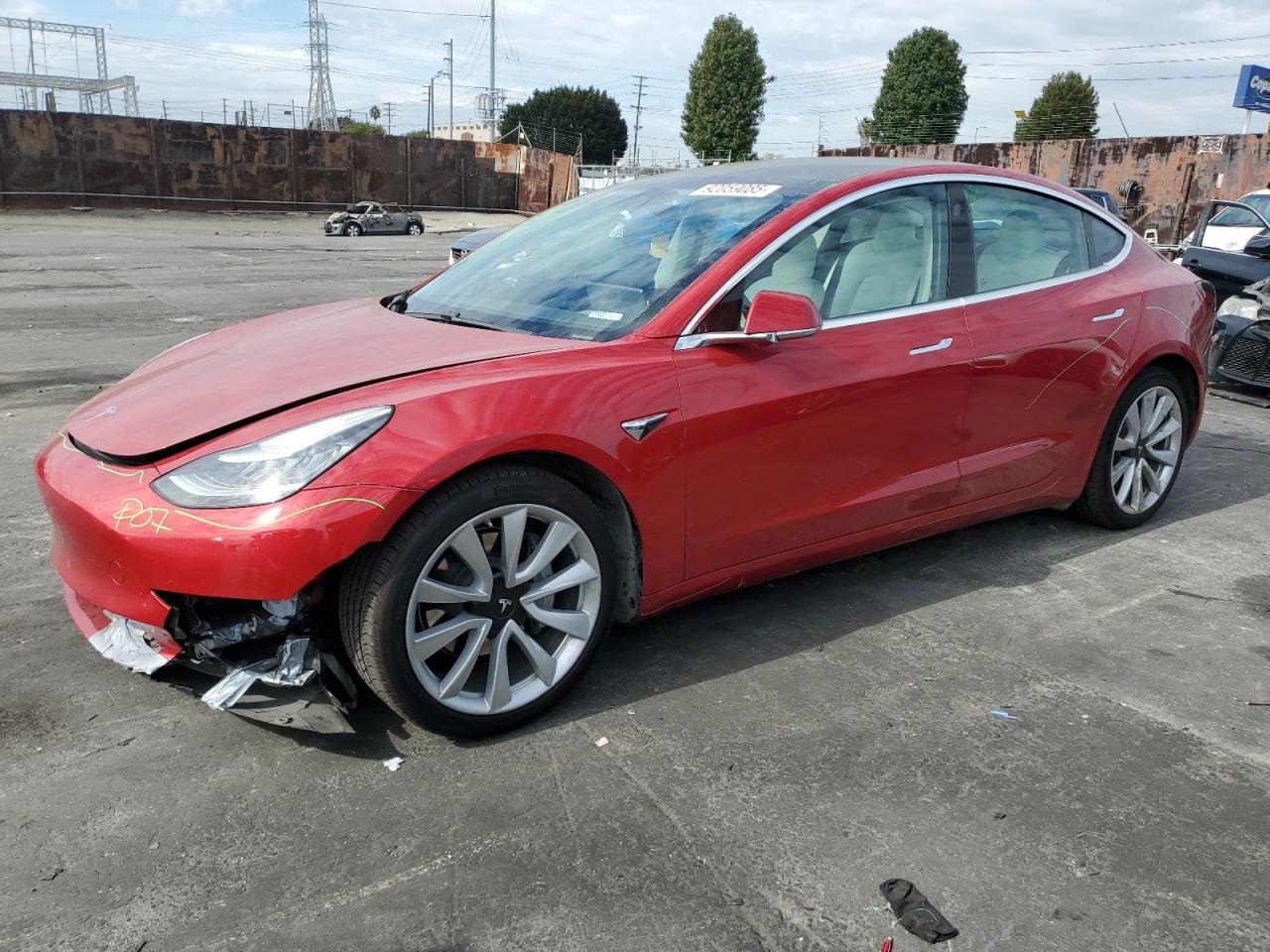 Lot #3309773834 2020 TESLA MODEL 3