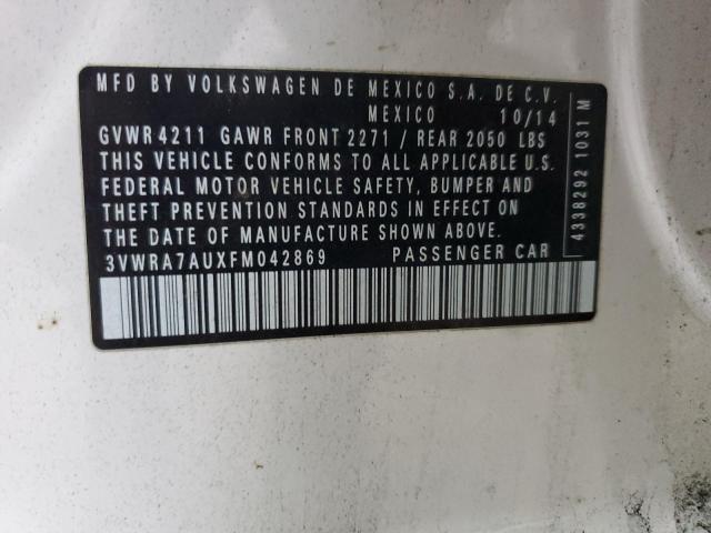 2015 VOLKSWAGEN GOLF TDI #3301986461